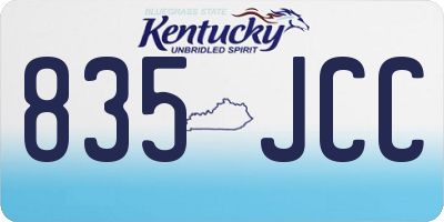 KY license plate 835JCC