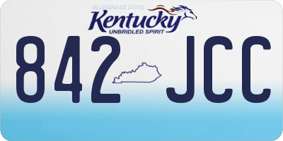 KY license plate 842JCC