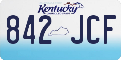 KY license plate 842JCF