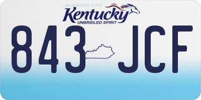 KY license plate 843JCF