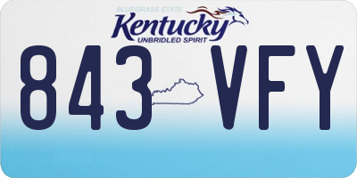 KY license plate 843VFY