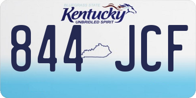 KY license plate 844JCF
