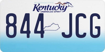 KY license plate 844JCG