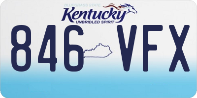 KY license plate 846VFX