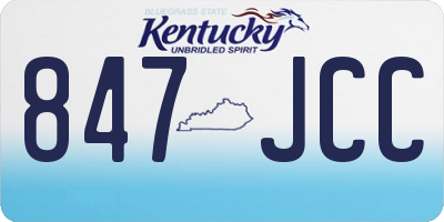 KY license plate 847JCC