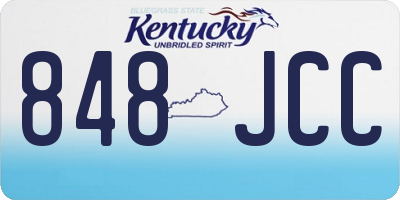KY license plate 848JCC