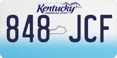 KY license plate 848JCF
