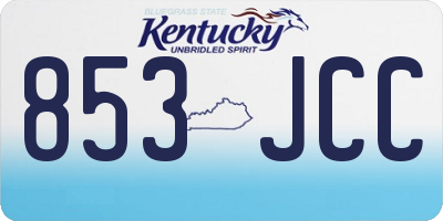 KY license plate 853JCC