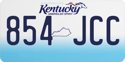 KY license plate 854JCC