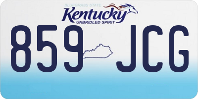 KY license plate 859JCG