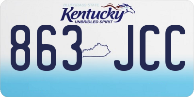 KY license plate 863JCC