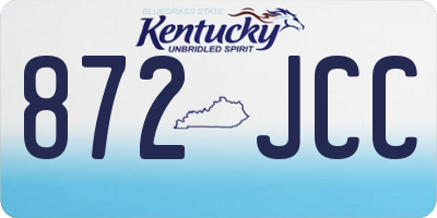 KY license plate 872JCC