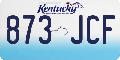 KY license plate 873JCF