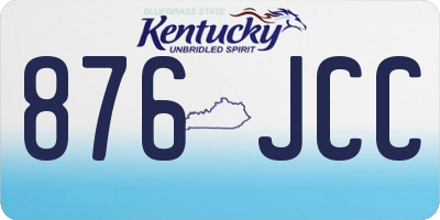KY license plate 876JCC