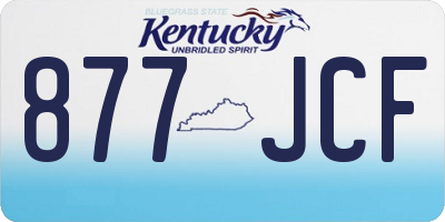 KY license plate 877JCF