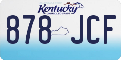 KY license plate 878JCF