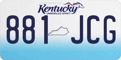 KY license plate 881JCG