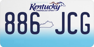KY license plate 886JCG