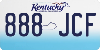 KY license plate 888JCF
