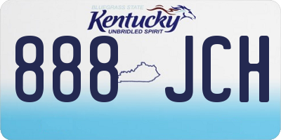 KY license plate 888JCH