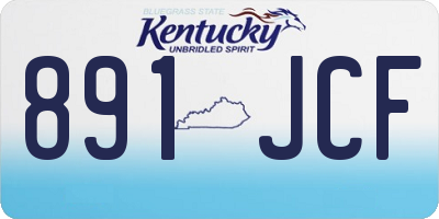 KY license plate 891JCF