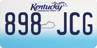 KY license plate 898JCG