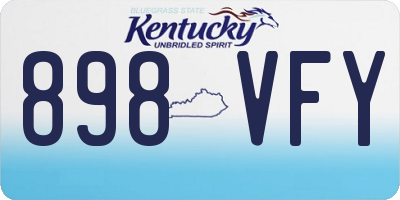 KY license plate 898VFY