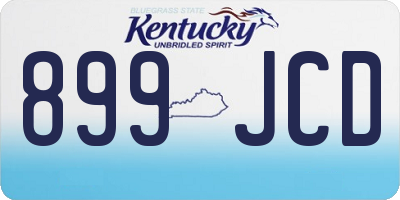 KY license plate 899JCD
