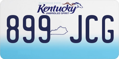 KY license plate 899JCG