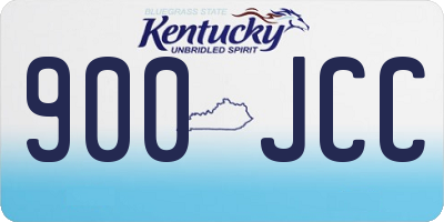KY license plate 900JCC