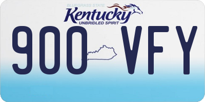 KY license plate 900VFY