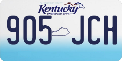 KY license plate 905JCH