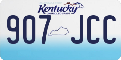 KY license plate 907JCC
