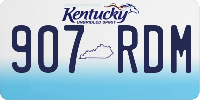 KY license plate 907RDM