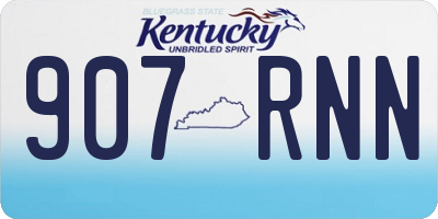 KY license plate 907RNN