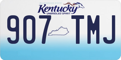 KY license plate 907TMJ