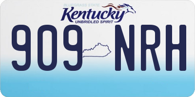 KY license plate 909NRH