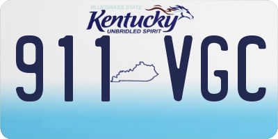KY license plate 911VGC