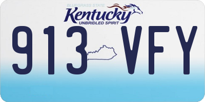 KY license plate 913VFY