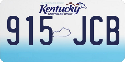 KY license plate 915JCB