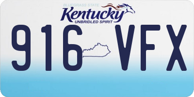 KY license plate 916VFX