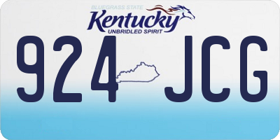 KY license plate 924JCG