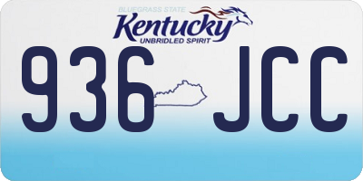 KY license plate 936JCC