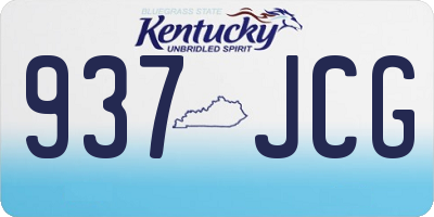 KY license plate 937JCG