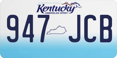 KY license plate 947JCB