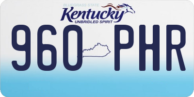 KY license plate 960PHR