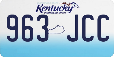 KY license plate 963JCC