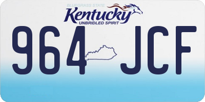 KY license plate 964JCF