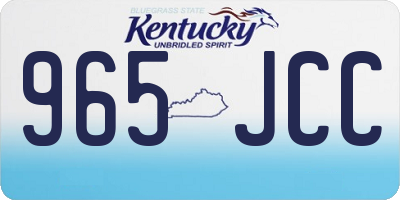 KY license plate 965JCC