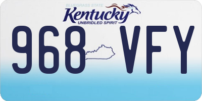KY license plate 968VFY
